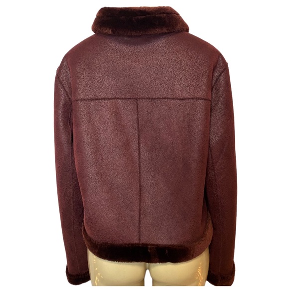 Anthropologie by Ettitwa Faux Suede Faux Fur Jacket Size Large - Picture 3 of 6